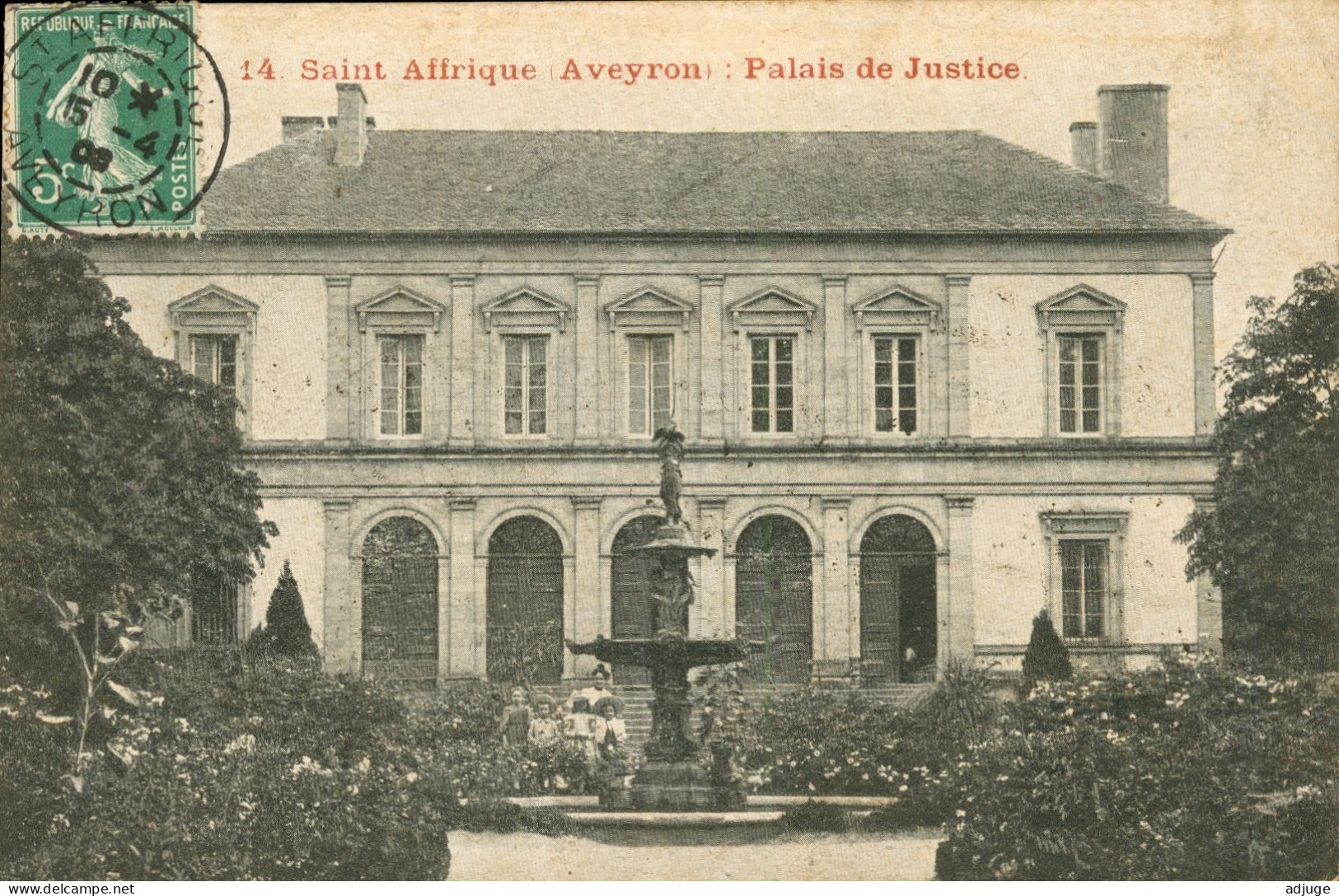 CPA-12- SAINT-AFFRIQUE _ Palais De Justice _TàD 1906  *TBE 2 Scans - Saint Affrique