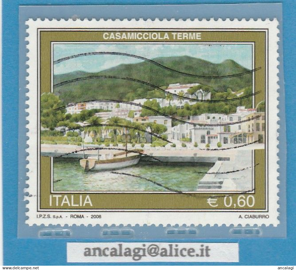 USATI ITALIA 2008 - Ref.1099C "TURISTICA: Casamicciola Terme" 1 Val. - - 2001-10: Usados