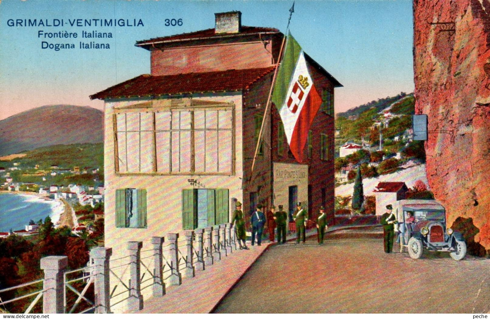 N°552 W -cpa Grimaldi Ventimiglia -frontière Italiana- - Zoll