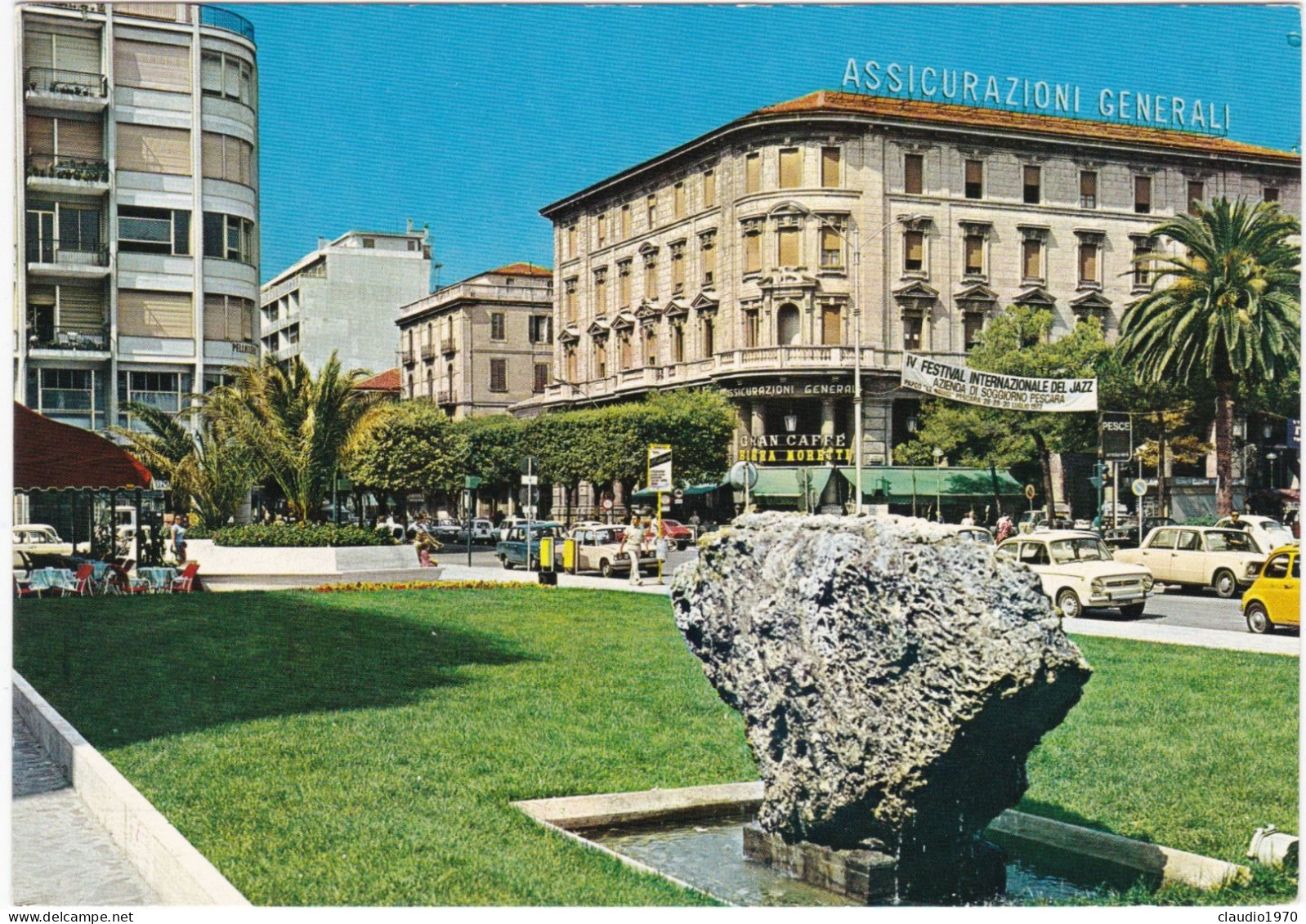 PESCARA - CARTOLINA - PIAZZA SALOTTO - ANNULLO DI FIDENZA (PR) -1977 - Pescara