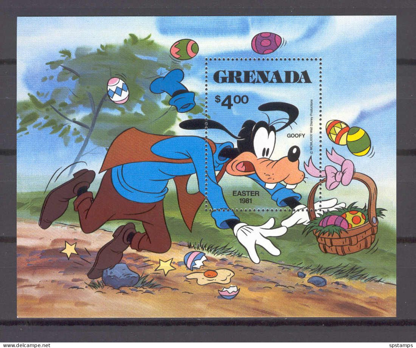 Disney Grenada 1981 Easter - Goofy MS MNH - Disney