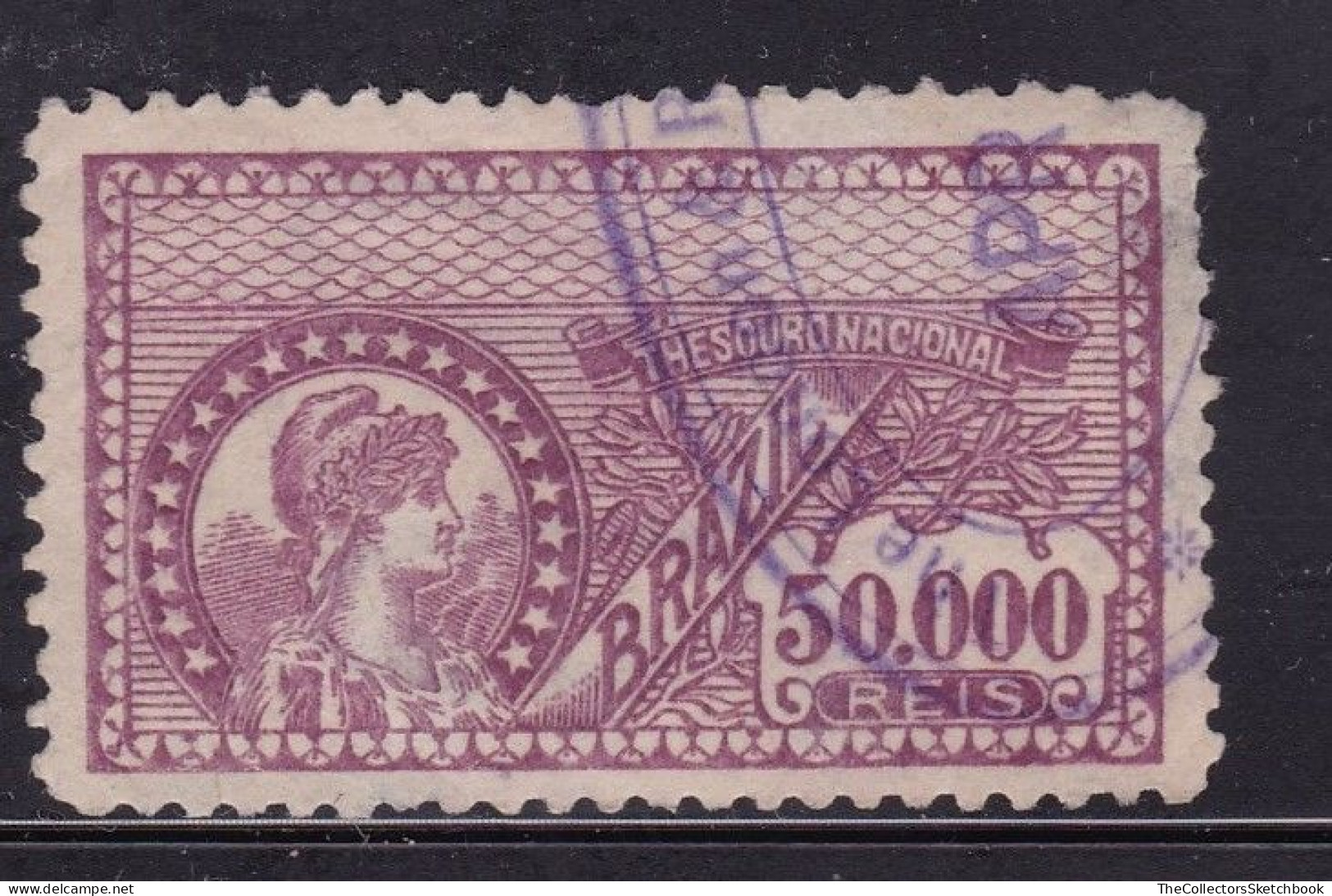 Brazil Revenue Stamps,  National Treasure 50,000 Reis - Autres & Non Classés
