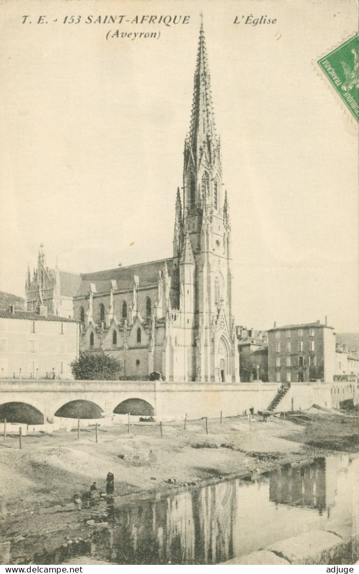 CPA-12- SAINT-AFFRIQUE _ L'Eglise-Lavandières Au Bord De La Sorgues_TàD 1913  *TBE 2 Scans - Saint Affrique