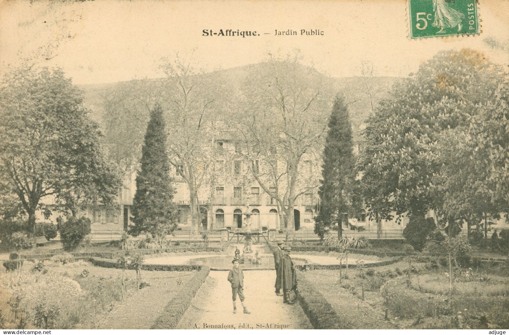 CPA-12- SAINT-AFFRIQUE _ Le Jardin Public_TàD 1913  *TBE 2 Scans - Saint Affrique