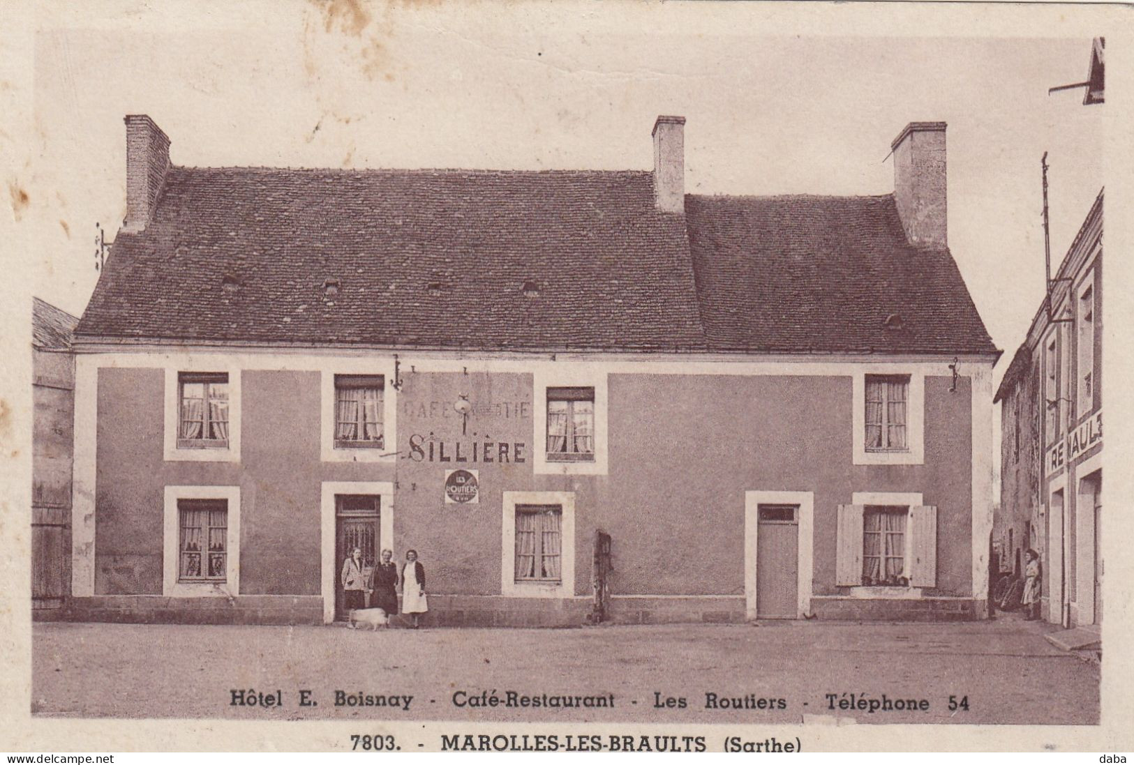 Marolles-les-Braults.  Hôtel E. Boisnay. Café-Restaurant. Les Routiers. - Marolles-les-Braults