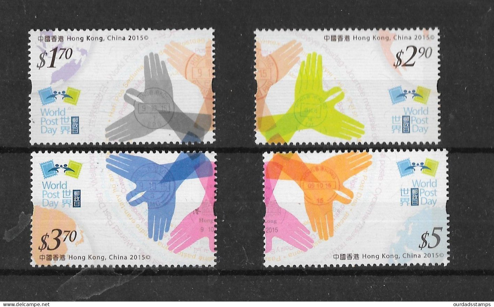 Hong Kong, 2015 World Post Day, Complete Set MNH (H504) - Neufs