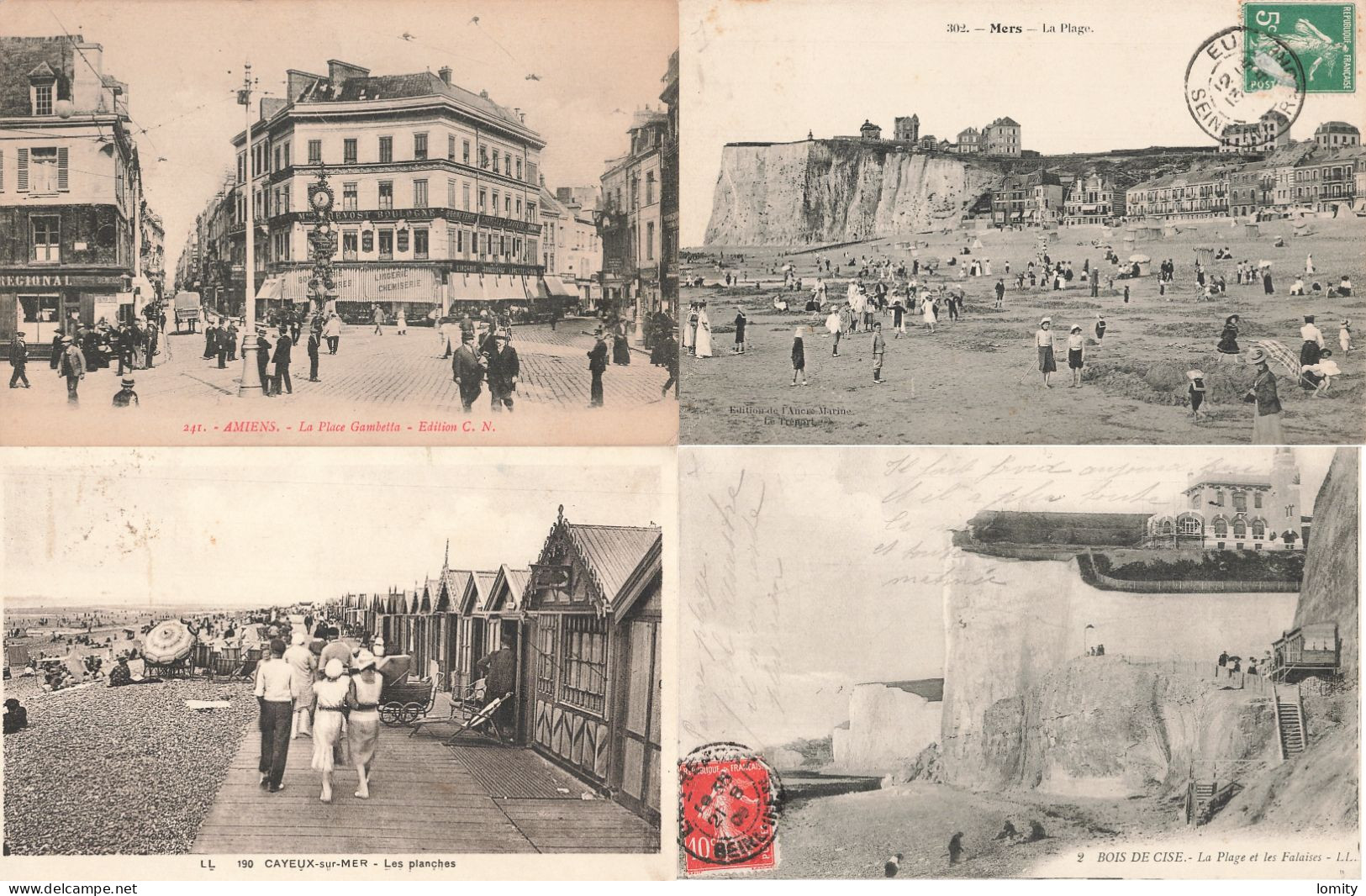 Destockage Lot De 12 Cartes Postales CPA De La Somme Mers Les Bains Cayeux Sur Mer Amiens Abbeville Bois De Cise - 5 - 99 Karten