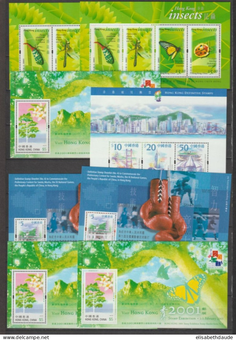 1999/2001 - HONG KONG (CHINA) - STOCK COLLECTION 8 PAGES ** MNH - VALEUR NOMINALE = 765.9 DOLLARS HKD - Nuevos