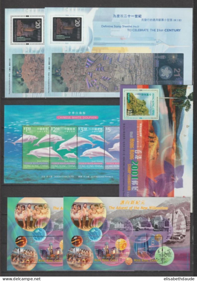 1999/2001 - HONG KONG (CHINA) - STOCK COLLECTION 8 PAGES ** MNH - VALEUR NOMINALE = 765.9 DOLLARS HKD - Ungebraucht