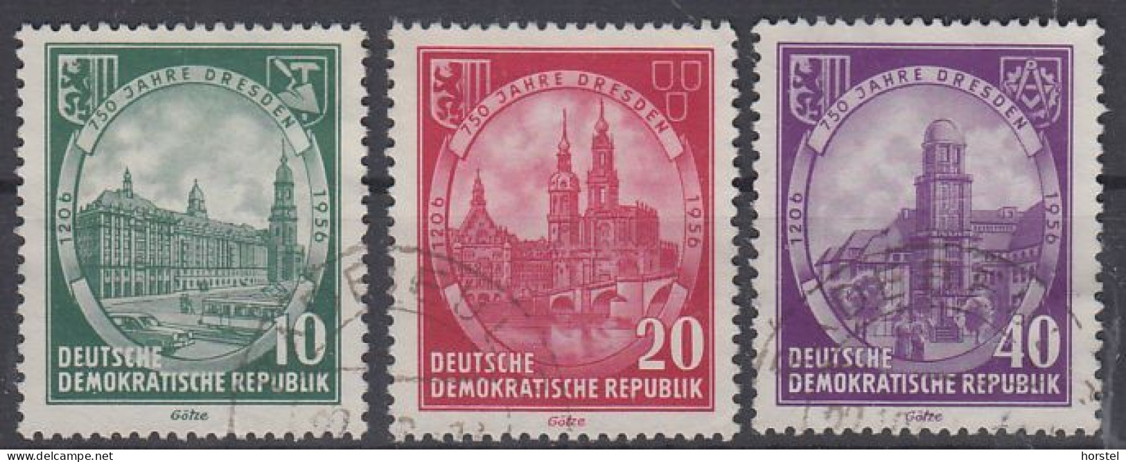 DDR Mi 524-26   750 Jahre Dresden 1.6.1956 - Gebruikt