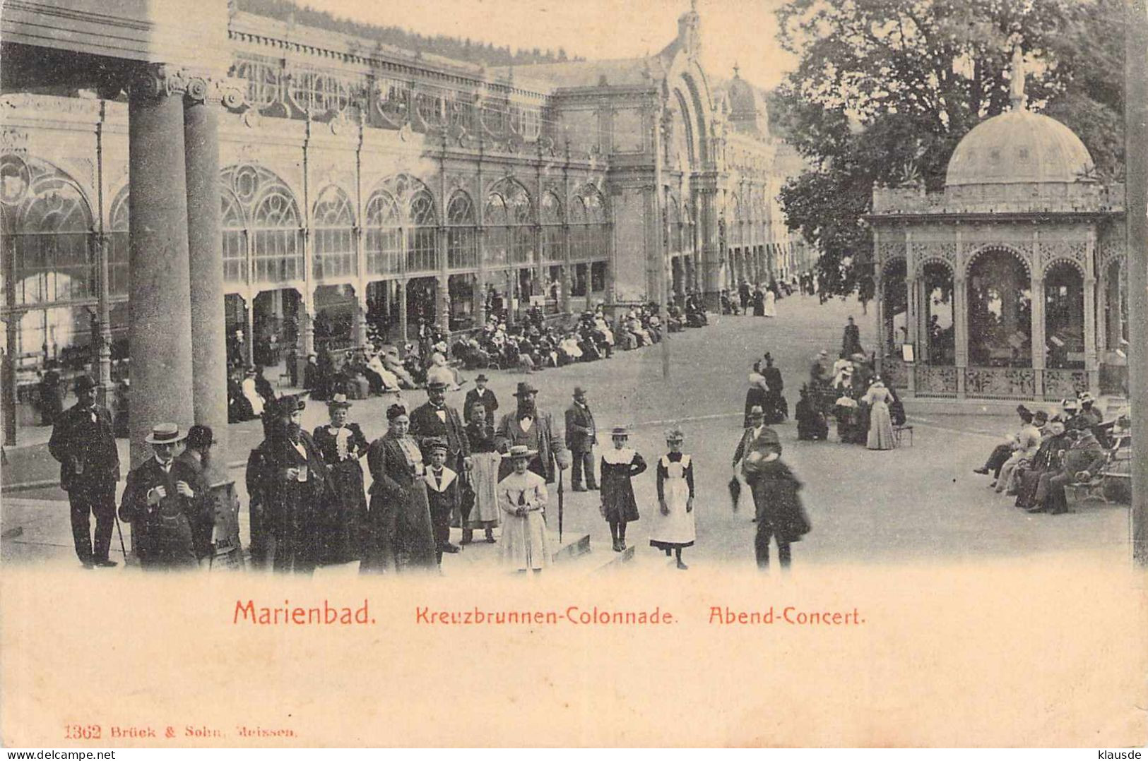 Marienbad Mariánské Lázně - Kreuzbrunnen-Colonnade,Abend-Concert - Bohemen En Moravië