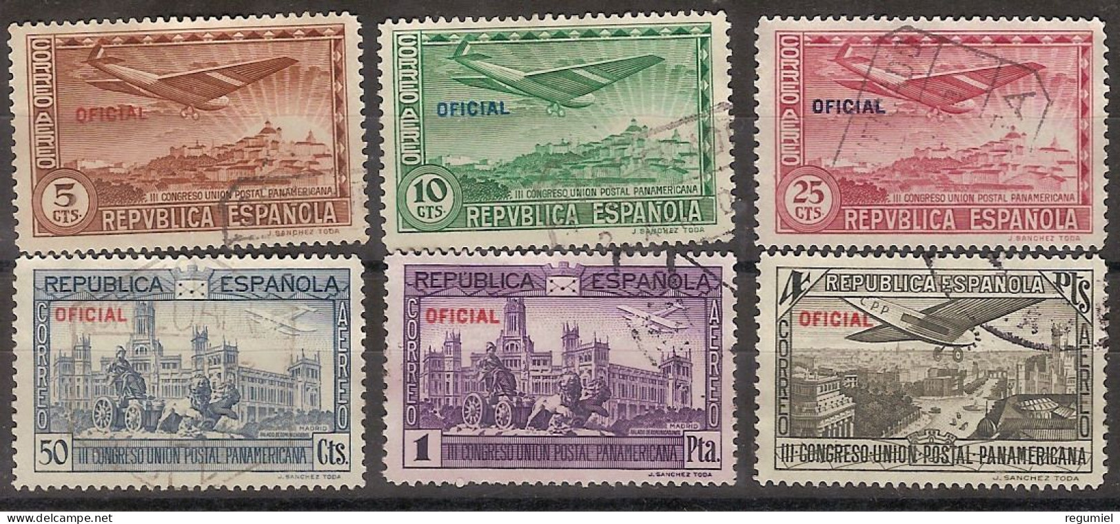 España U 0630/635 (o) Panamericana. 1931. - Used Stamps