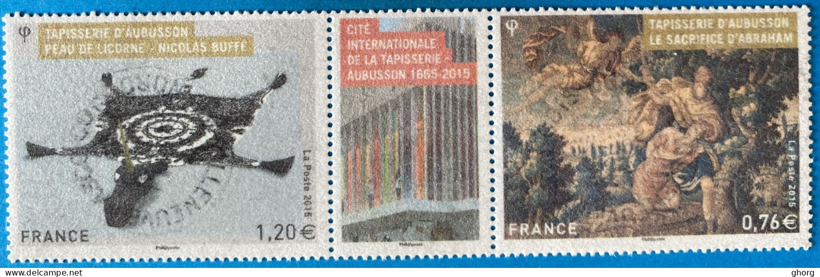 France 2015 : Cîté Internationale De La Tapisserie Et De L'art Tissé N° 4999 à 5000 Oblitéré - Oblitérés