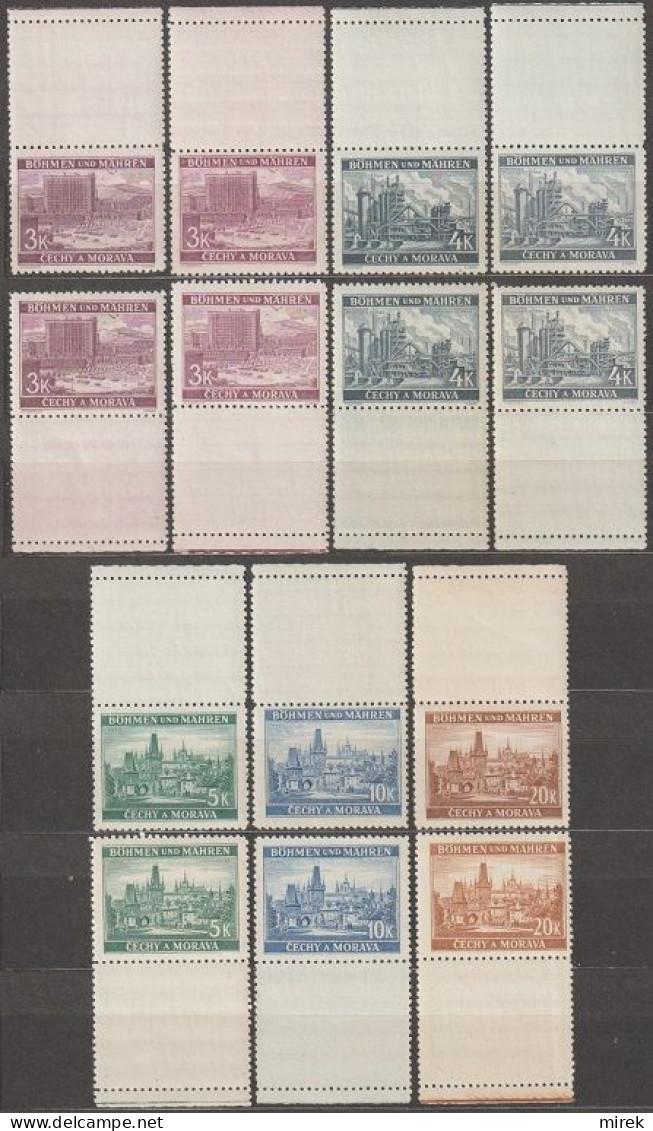 039c/ Pof. 36-40, Complete Stamps With Coupons, Colors And Types - Neufs