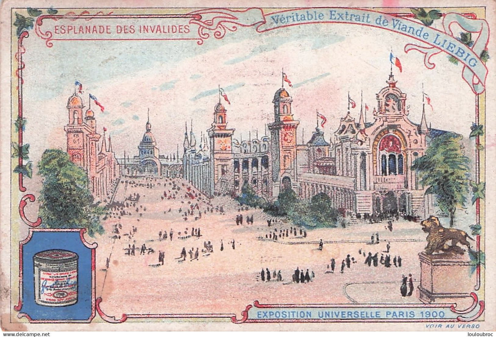 CHROMO LIEBIG EXPOSITION UNIVERSELLE 1900 ESPLANADE DES INVALIDES - Liebig