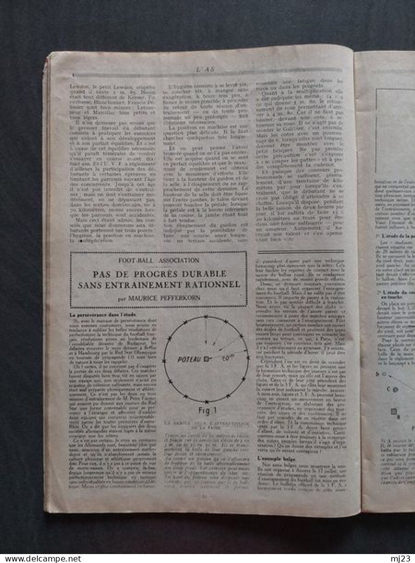 Revue l'As Septembre 1927 n°7 Tous les sports