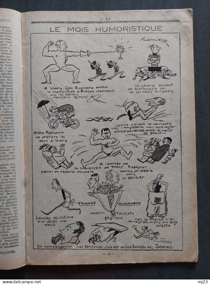 Revue l'As Septembre 1927 n°7 Tous les sports