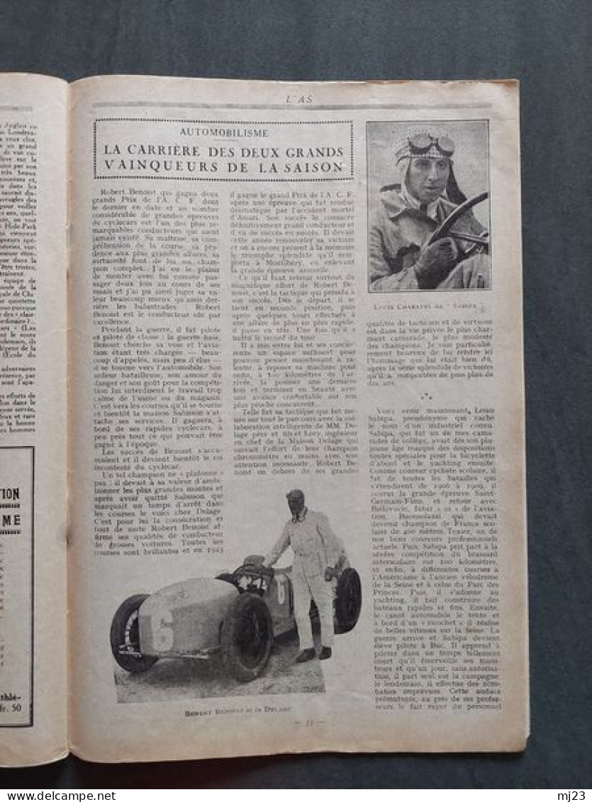 Revue l'As Septembre 1927 n°7 Tous les sports