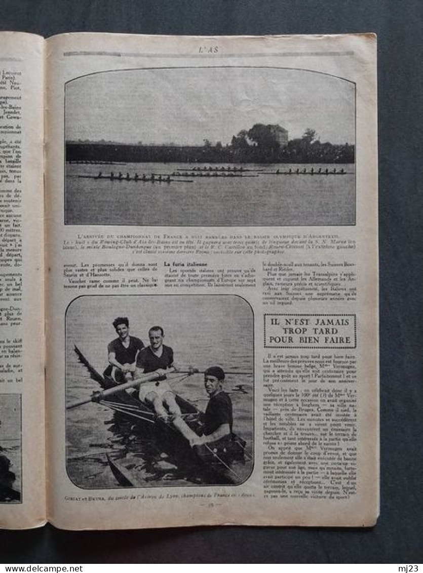 Revue l'As Septembre 1927 n°7 Tous les sports