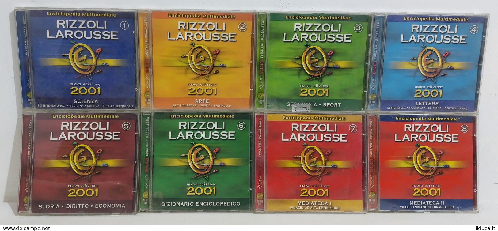 27210 8 CD ROM - Enciclopedia Multimediale RIZZOLI LAROUSSE 2001 - Altri & Non Classificati