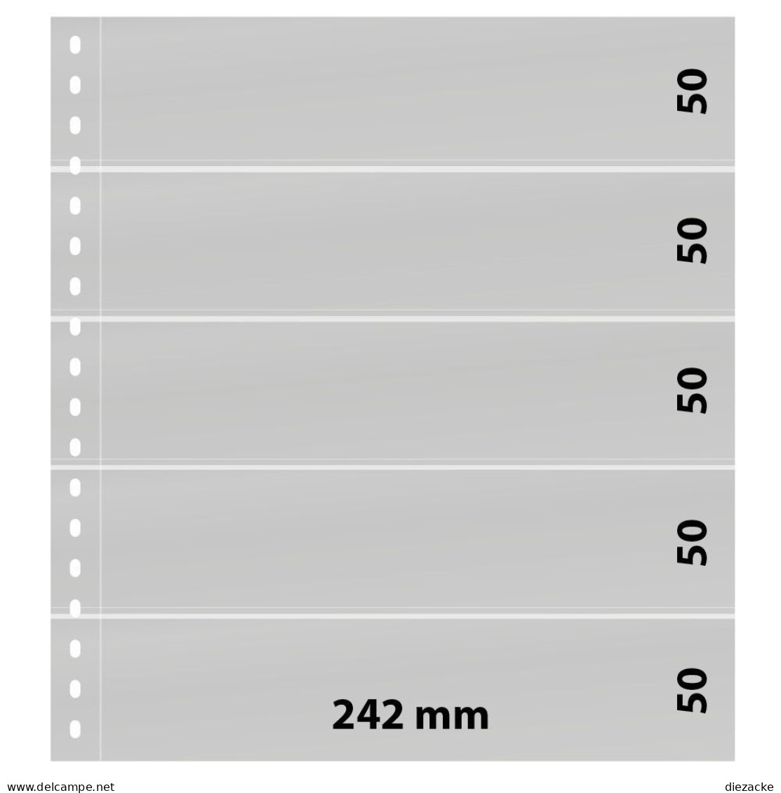 Lindner Klarsichthüllen Mit 5 Streifen 825P (10er Pack) Neuware (VD730 - Altri & Non Classificati