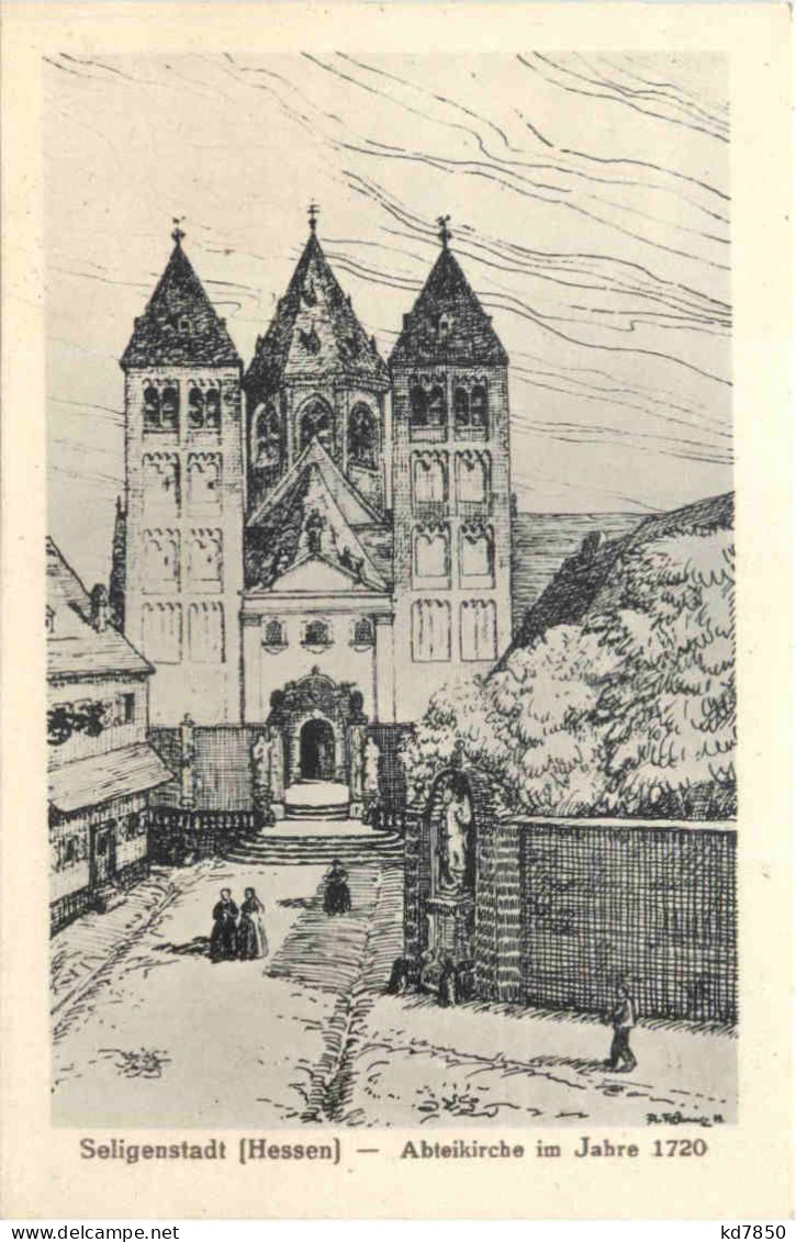 Seligenstadt Am Main - Abteikirche Im Jahre 1720 - Offenbach