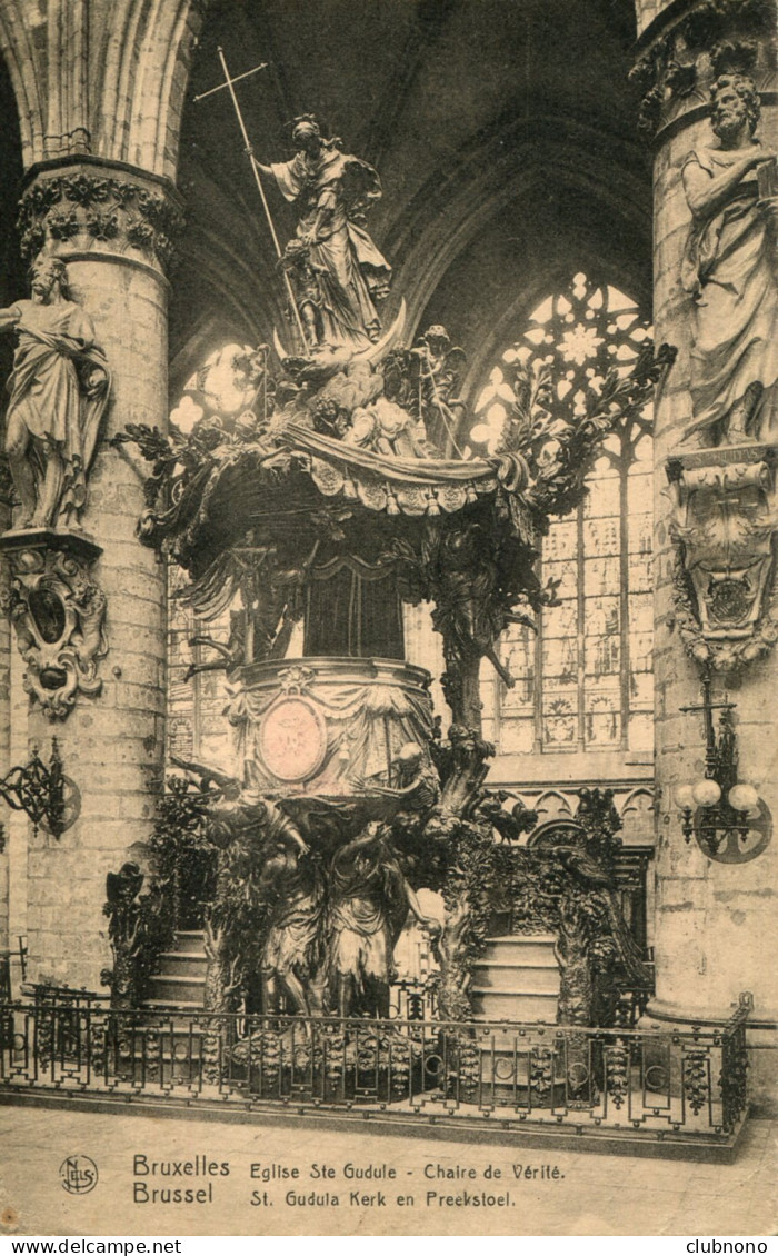 CPA - BRUXELLES - EGLISE SAINTE-GUDULE - CHAIRE DE VERITE (1) - Monuments