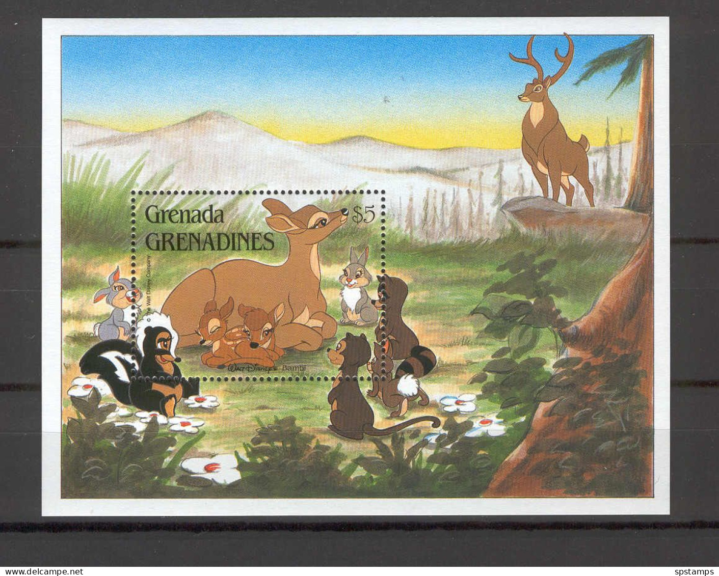 Disney Grenada Gr 1988 Bambi MS MNH - Disney