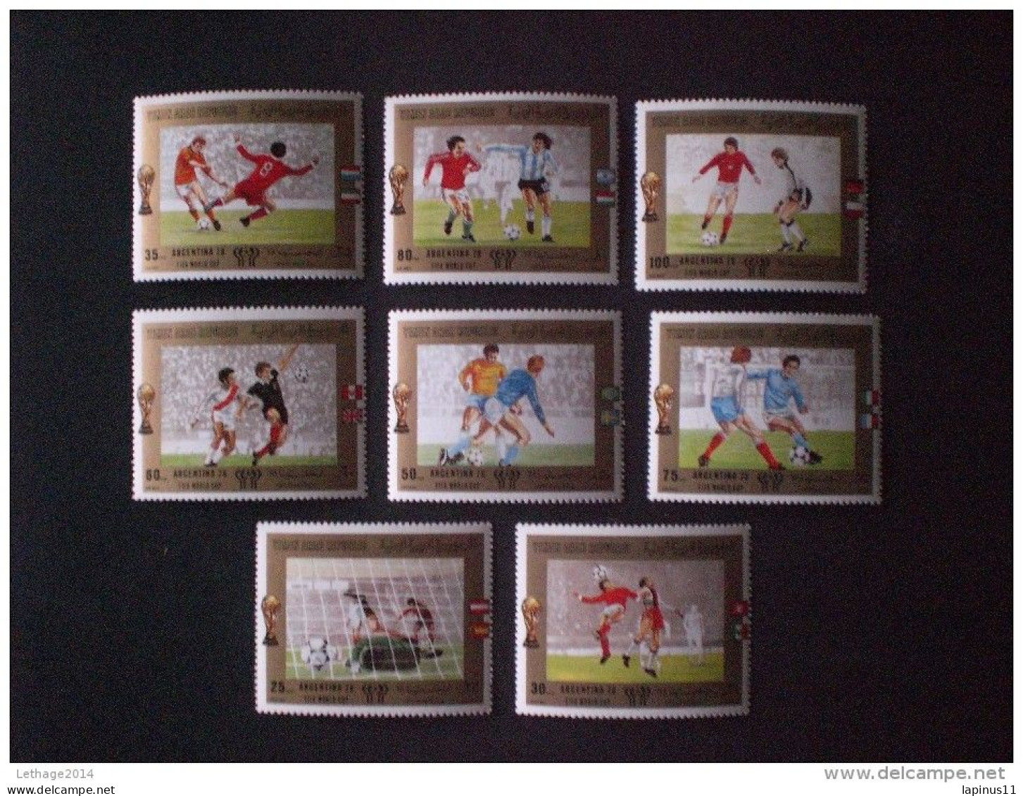 STAMPS YEMEN 1980 FOOTBALL WORLD CHAMPIONSHIP ARGENTINA 78 MICHEAL CATALOGUE 1592/1599 MNH - Yémen