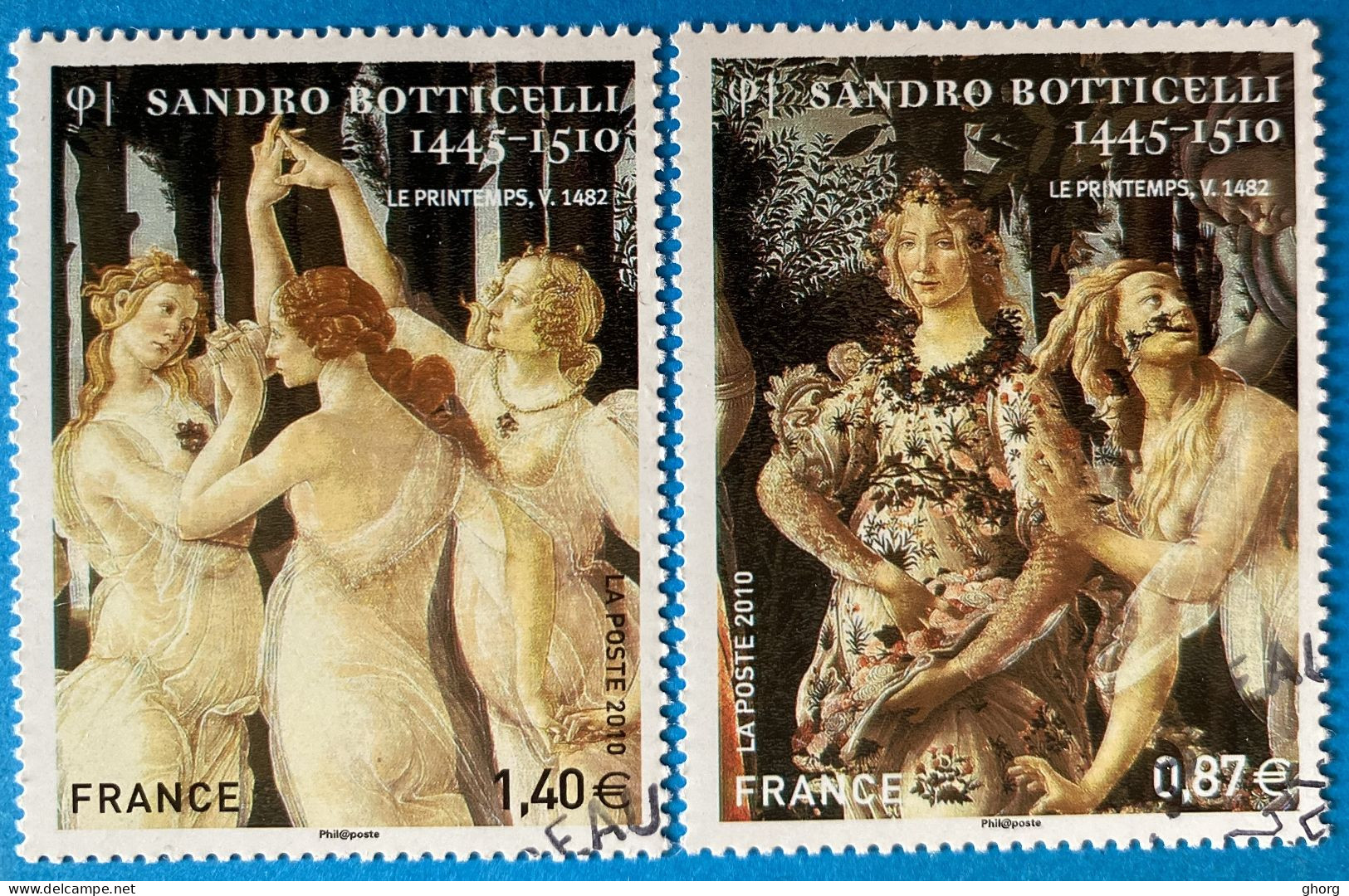 France 2010 : Sandro Botticelli, Peintre Italien N° 4518 à 4519 Oblitéré - Gebruikt