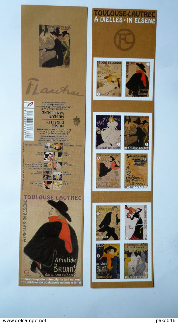 COB B122** Neuf - 2011 - (COB N° 4145/4154) -  Carnet De Timbres-poste – Henri De Toulouse-Lautrec à Ixelles - 2002-… (€)