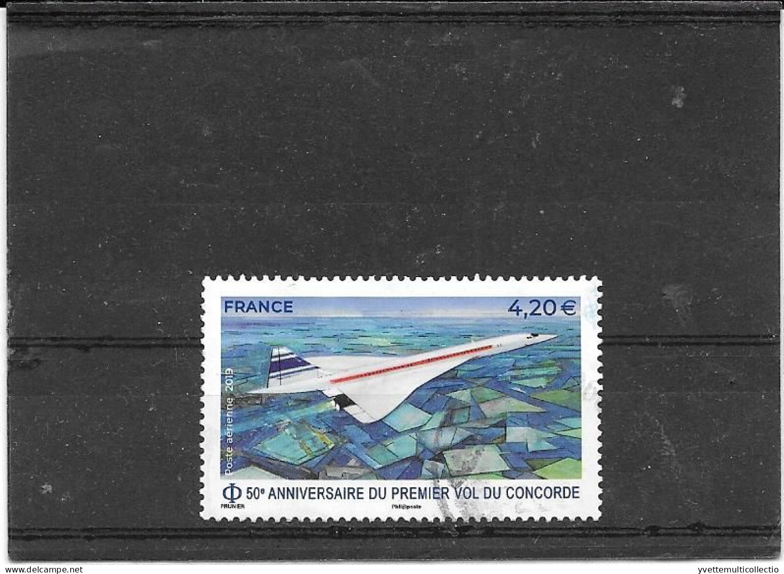 FRANCE 2019  CINQUANTENAIRE DU 1er VOL DU CONCORDE  TIMBRE GOMME CACHET ROND.  PA. Y&T: N°83 - 1960-.... Gebraucht