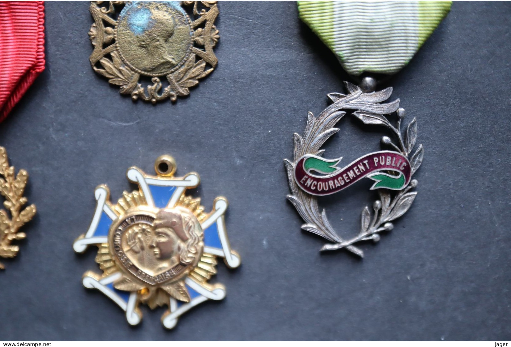 4 Médailles Anciennes   De Prix, D'encouragement  Et Divers - Andere & Zonder Classificatie
