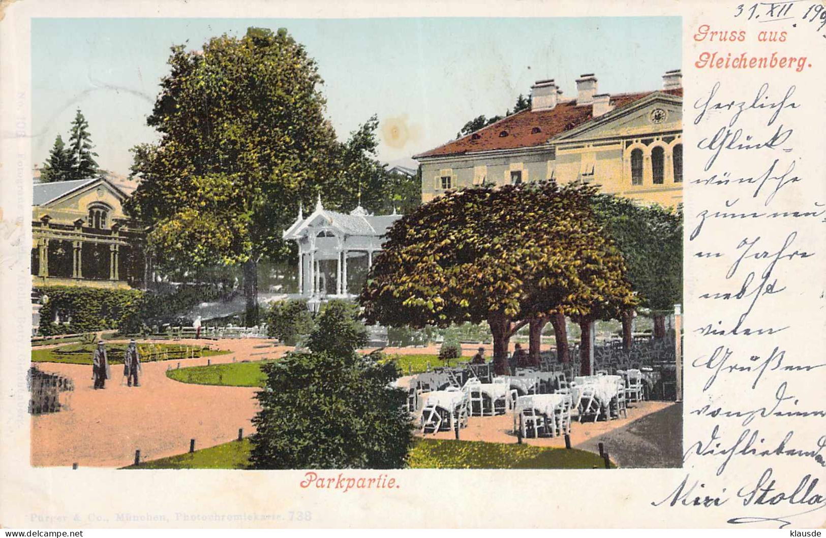 Gruss Aus Reichenberg Liberec - Parkpartie Gel.1901 AKS - Bohemen En Moravië