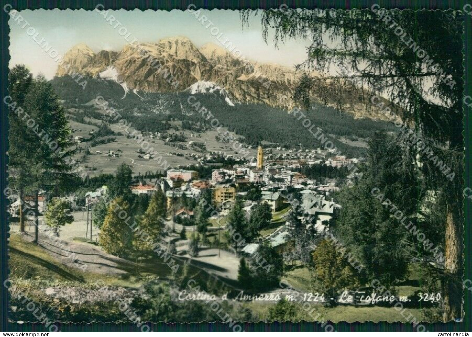 Belluno Cortina D'Ampezzo Tofane PIEGHE Foto FG Cartolina KB3943 - Belluno