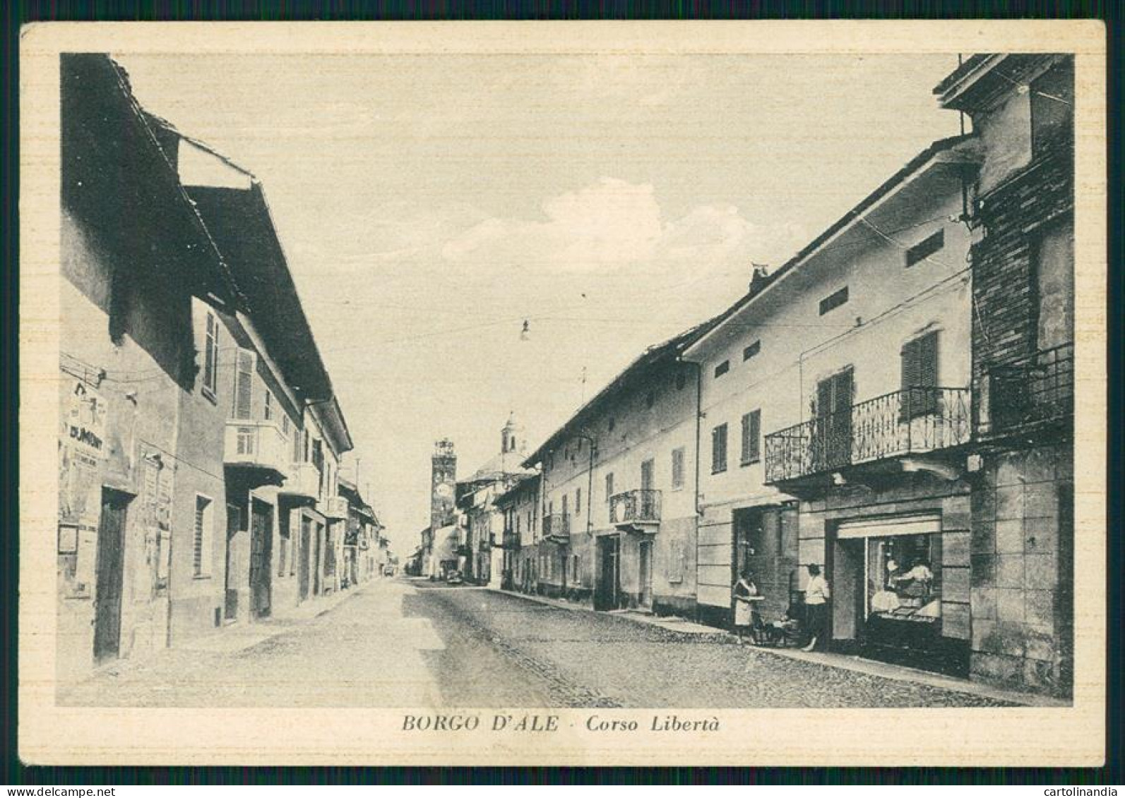 Vercelli Borgo D'Ale Corso Libertà FG Cartolina MZ2156 - Vercelli