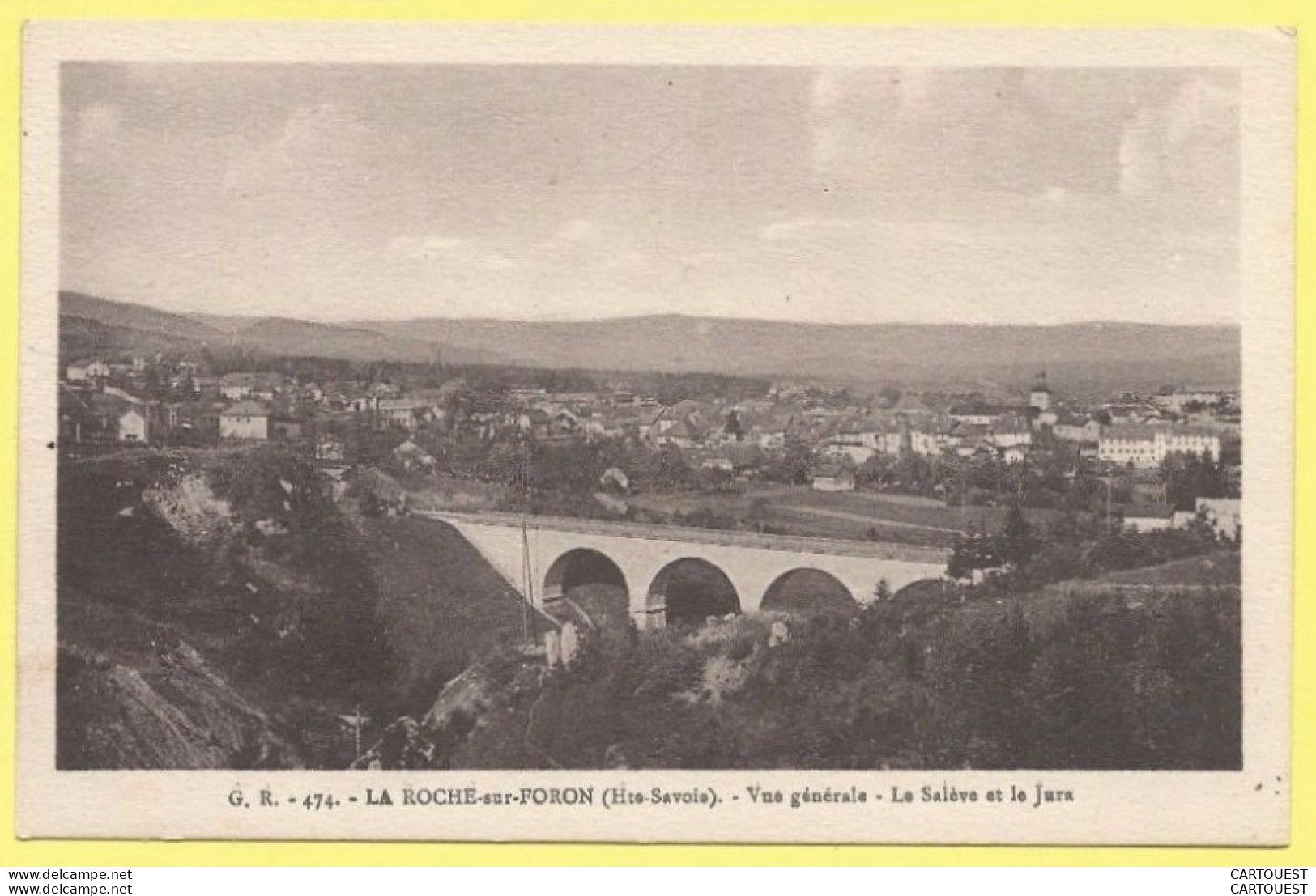 CPA LA ROCHE Sur FORON Vue Générale Le Saleve Et Le Jura - La Roche-sur-Foron