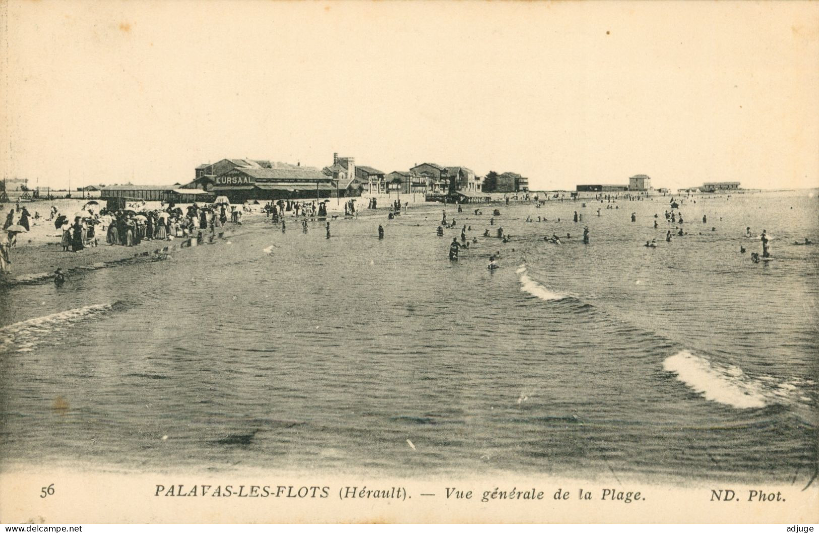 34-PALAVAS-LES-FLOTS - Vue Générale De La Plage - TàD 1915 - Edit. ND N°56 *TBE 2 Scans - Palavas Les Flots