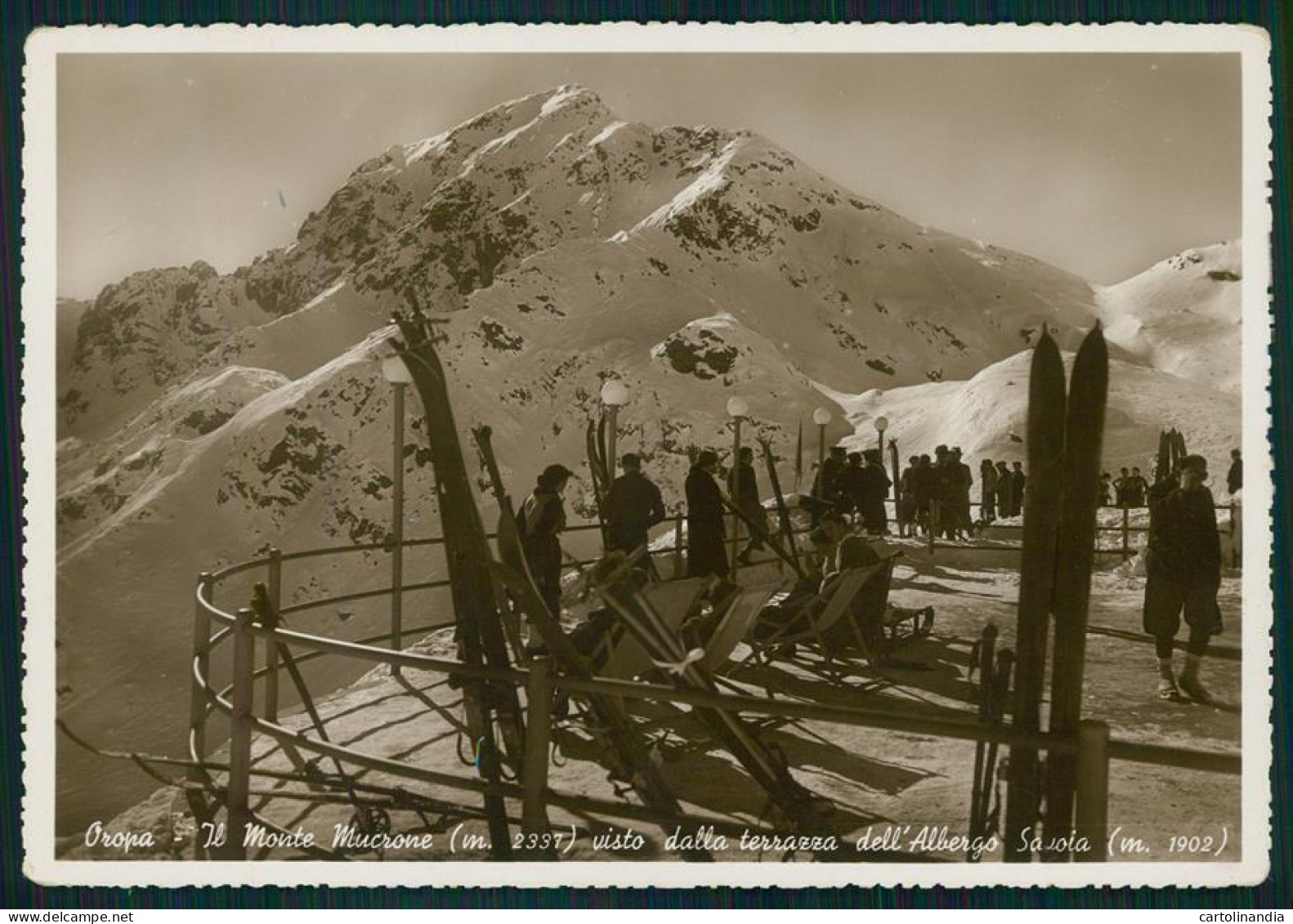 Biella Oropa Monte Mucrone Sci Foto FG Cartolina MZ2162 - Biella