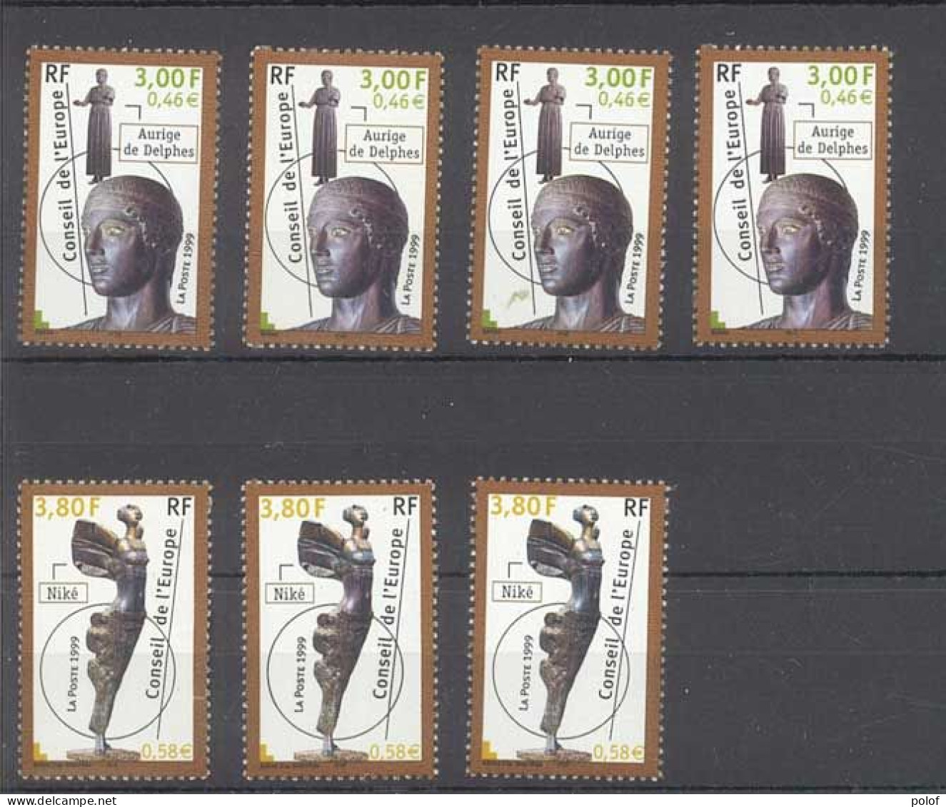 TIMBRE DE SERVICE - Conseil De L' Europe - 1 Série De 4 Et 3 Timbres - Yvert 120-121 - Neuf Sans Trace De Charnière - Nuovi