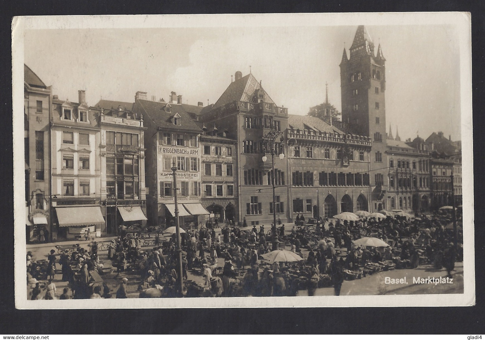 Basel Marktplatz - Belebt - 1926 - Autres & Non Classés