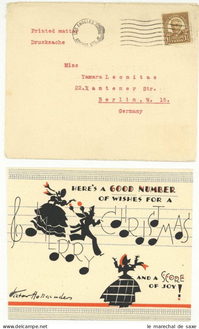Musik Victor Hollaender (1866-1940) Autograph Los Angeles 1930er Jahre - Zangers & Muzikanten