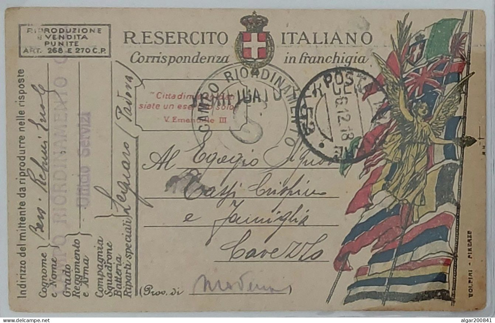 Posta Militare 52 - Divisione Cecoslovacca - Campo Riordinamento - 1914-18