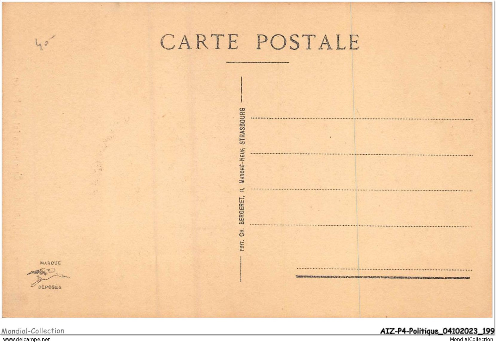 AIZP4-0405 - POLITIQUE - COLMAR - COMMISSARIAT DE POLICE - Ohne Zuordnung