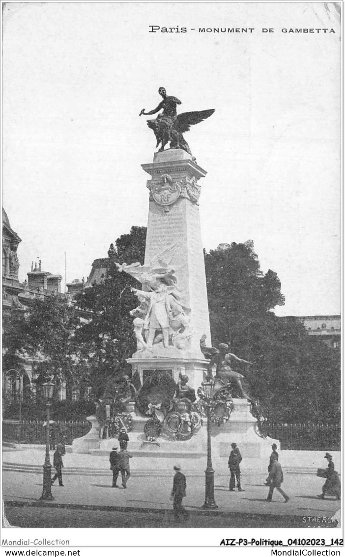 AIZP3-0277 - POLITIQUE - PARIS - MONUMENT DE GAMBETTA - Non Classés