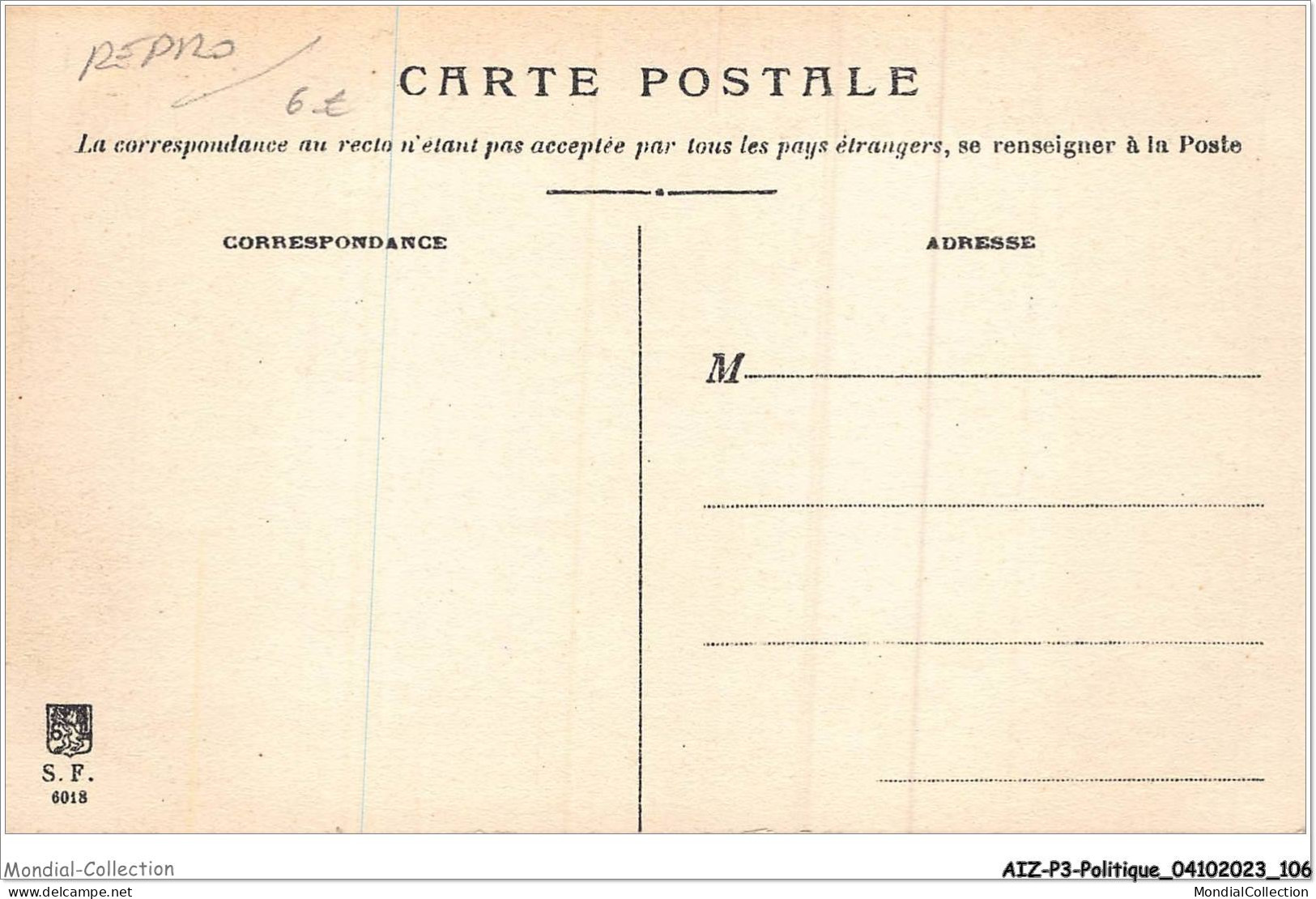 AIZP3-0259 - POLITIQUE - LE TERME - 18 FEVRIER 1906 - Ohne Zuordnung