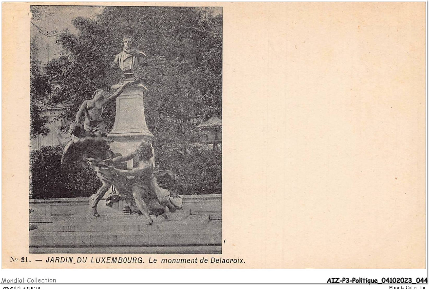 AIZP3-0229 - POLITIQUE - JARDIN DE LUXEMBOURG - LE MONUMENT DE DELACROIX - Ohne Zuordnung