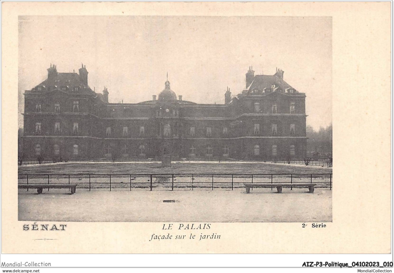 AIZP3-0212 - POLITIQUE - SENAT - LE PALAIS - FACADE SUR LE JARDIN - Non Classés