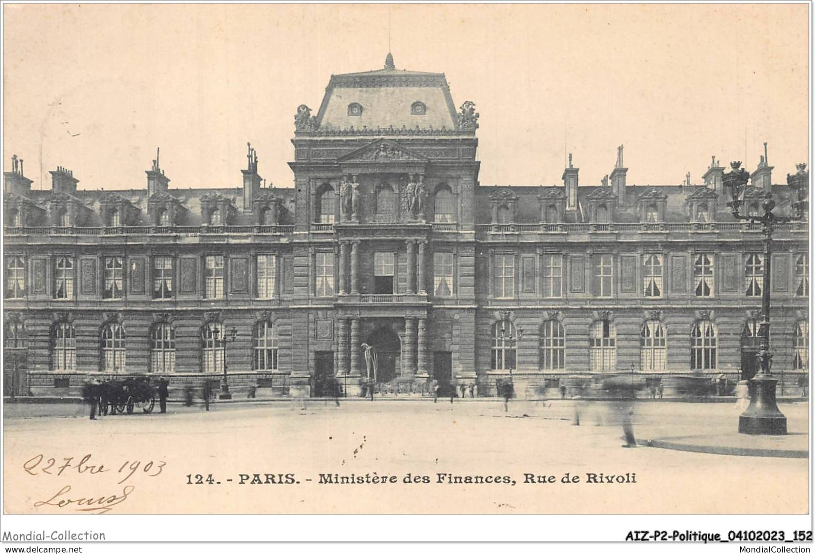 AIZP2-0181 - POLITIQUE - PARIS - MINISTERE DES FINANCES - RUE DE RIVOLI - Ohne Zuordnung