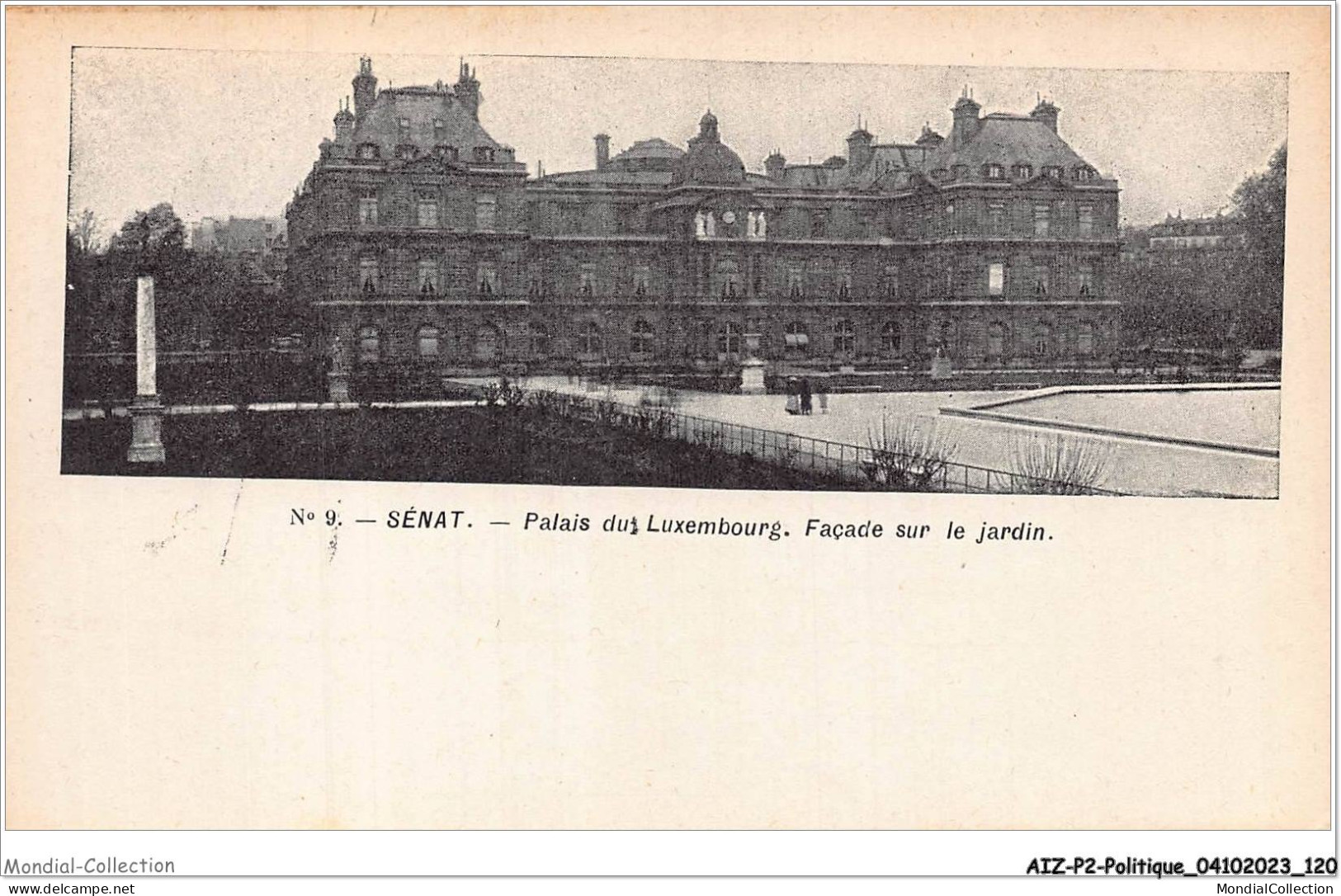 AIZP2-0166 - POLITIQUE - SENAT - PALAIS DU LUXEMBOURG - FACADE SUR LE JARDIN - Non Classés